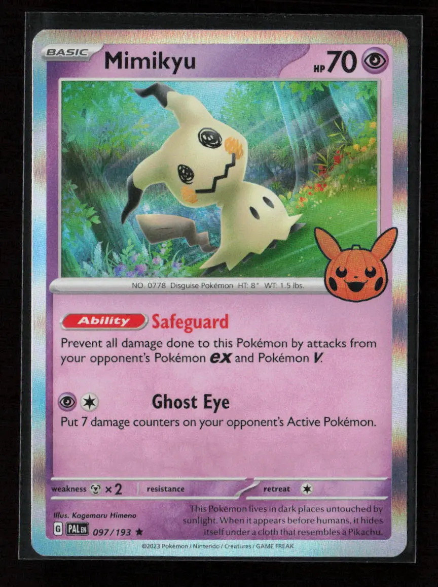 Mimikyu Holo Rare Trick Or Trade Booster Bundle 2023 097/193 Nm 1