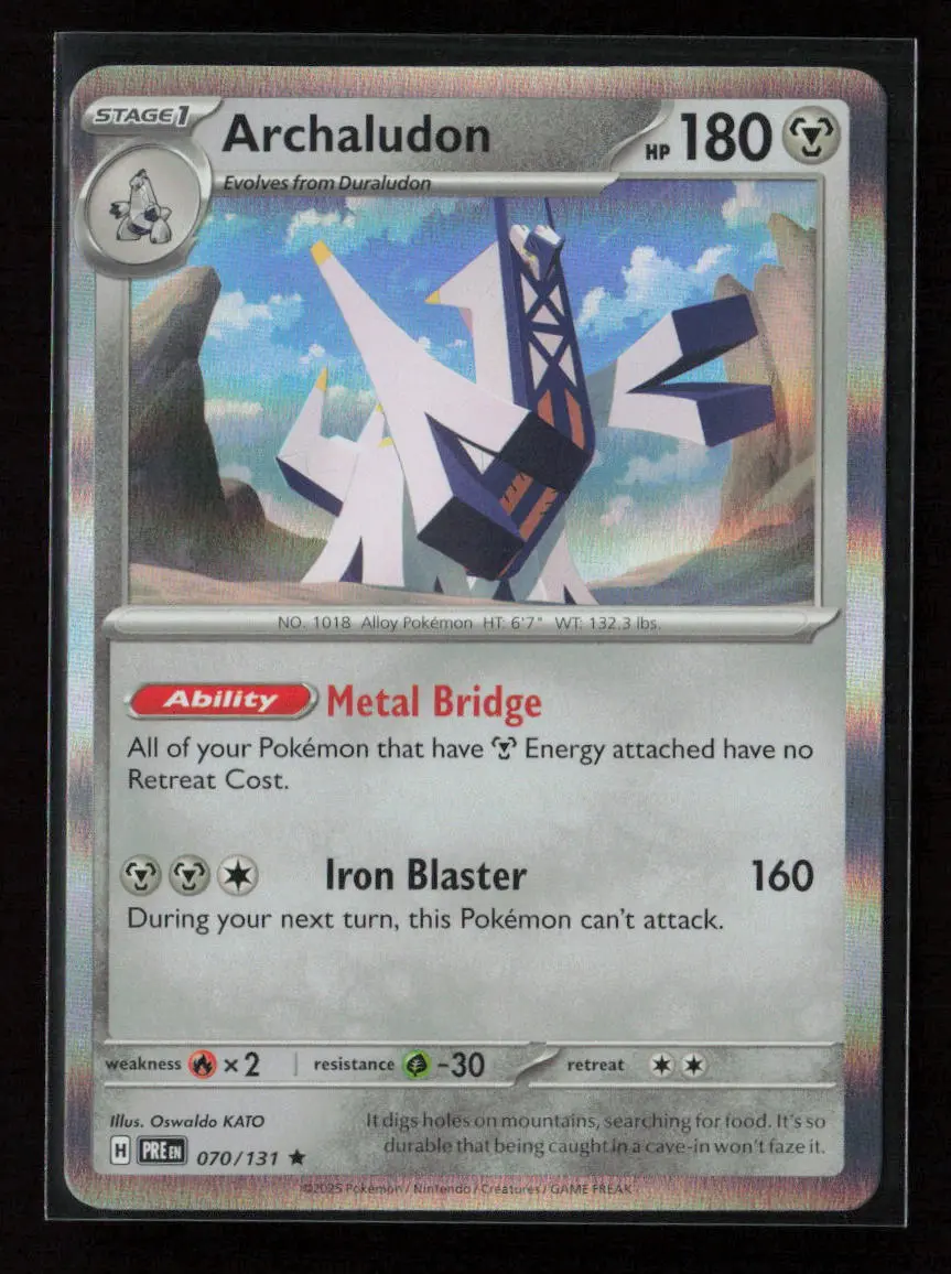 Archaludon Rare Sv: Prismatic Evolutions 070/131 Nm 1
