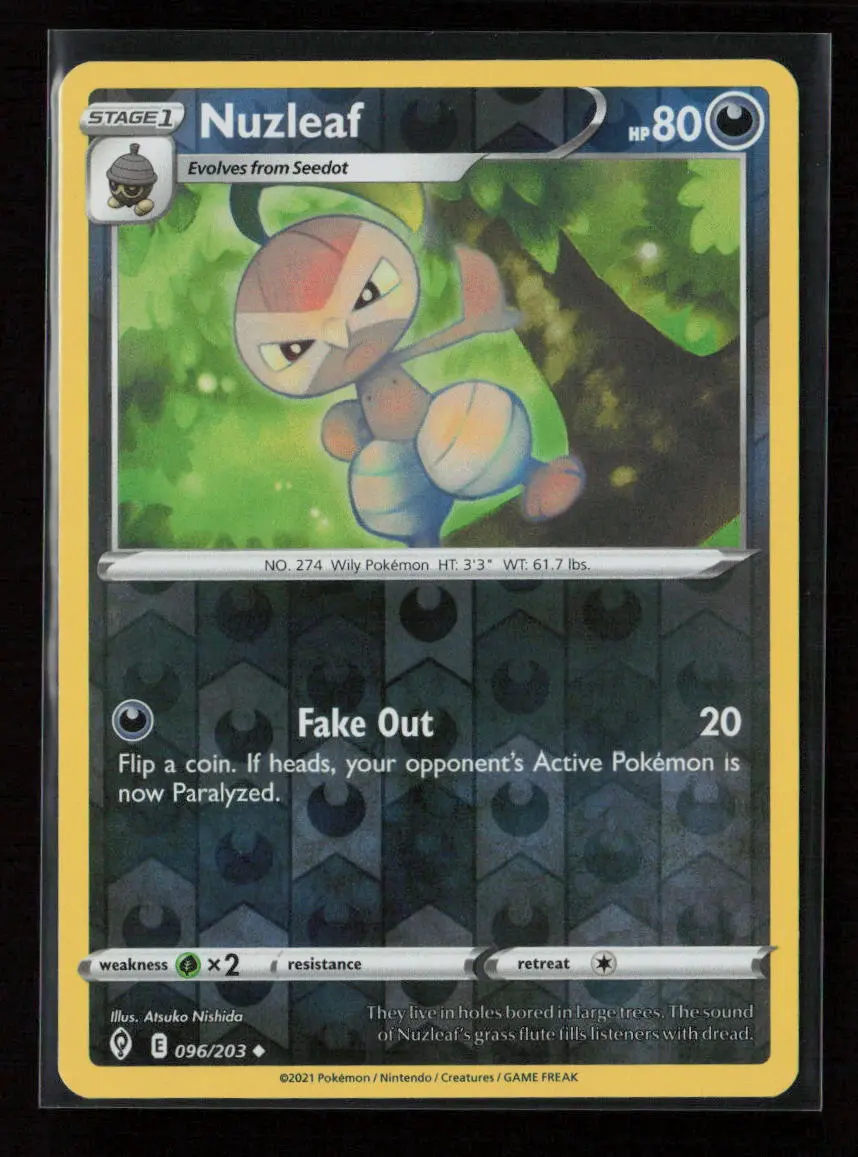 Nuzleaf Uncommon Swsh07: Evolving Skies 096/203 Nm 1