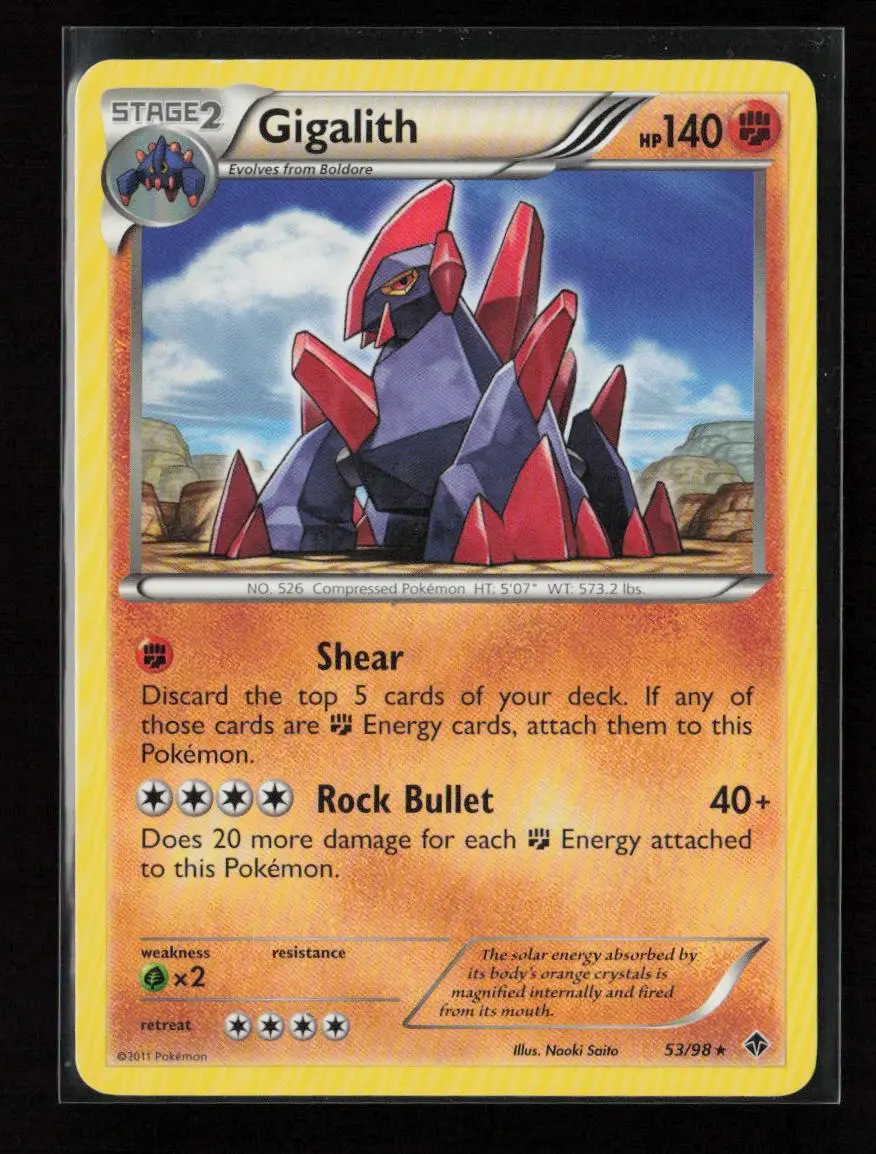 Gigalith Rare Emerging Powers 53/98 Lp 1