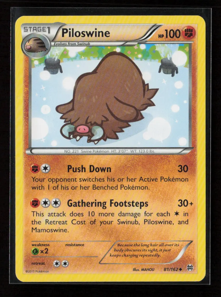 Piloswine Uncommon Xy - Breakthrough 81/162 Lp 1