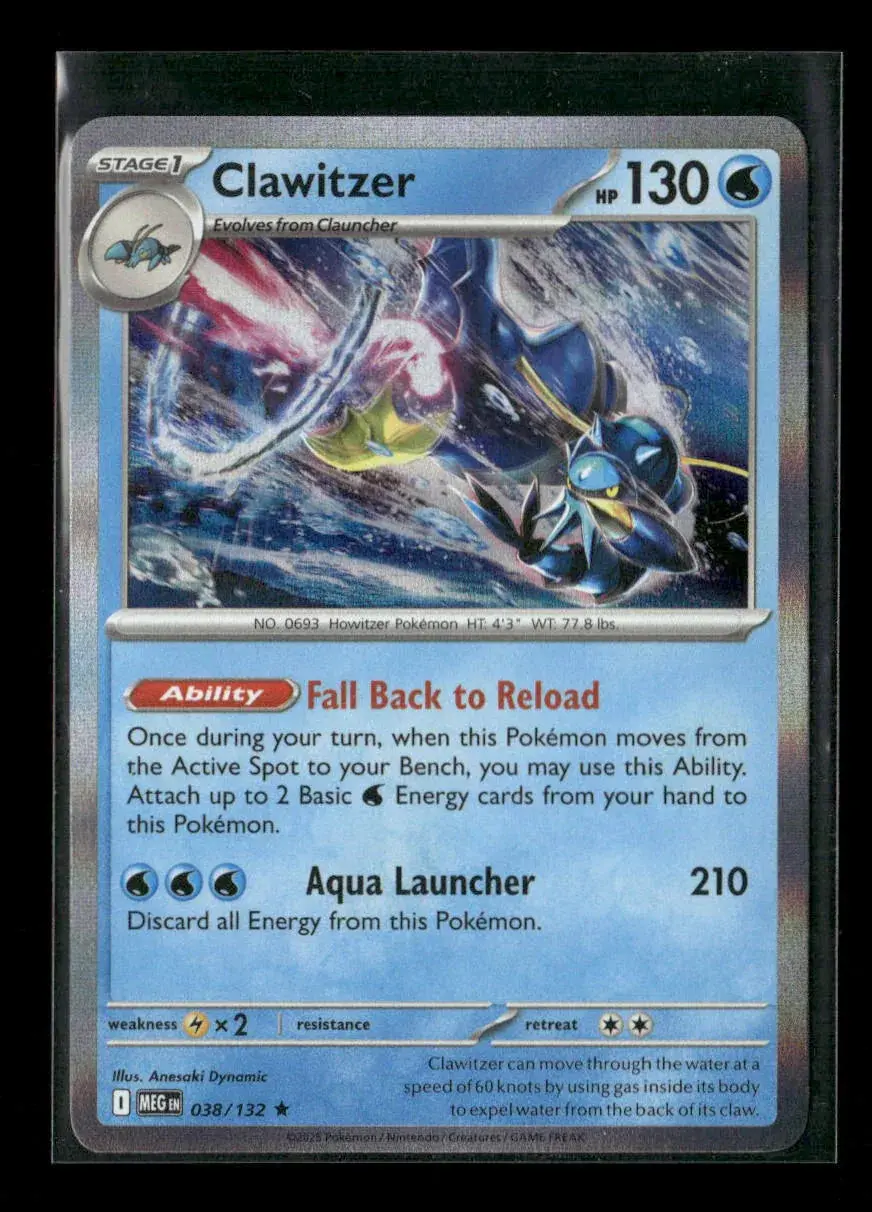 Clawitzer Rare Me01: Mega Evolution 038/132 Nm 1