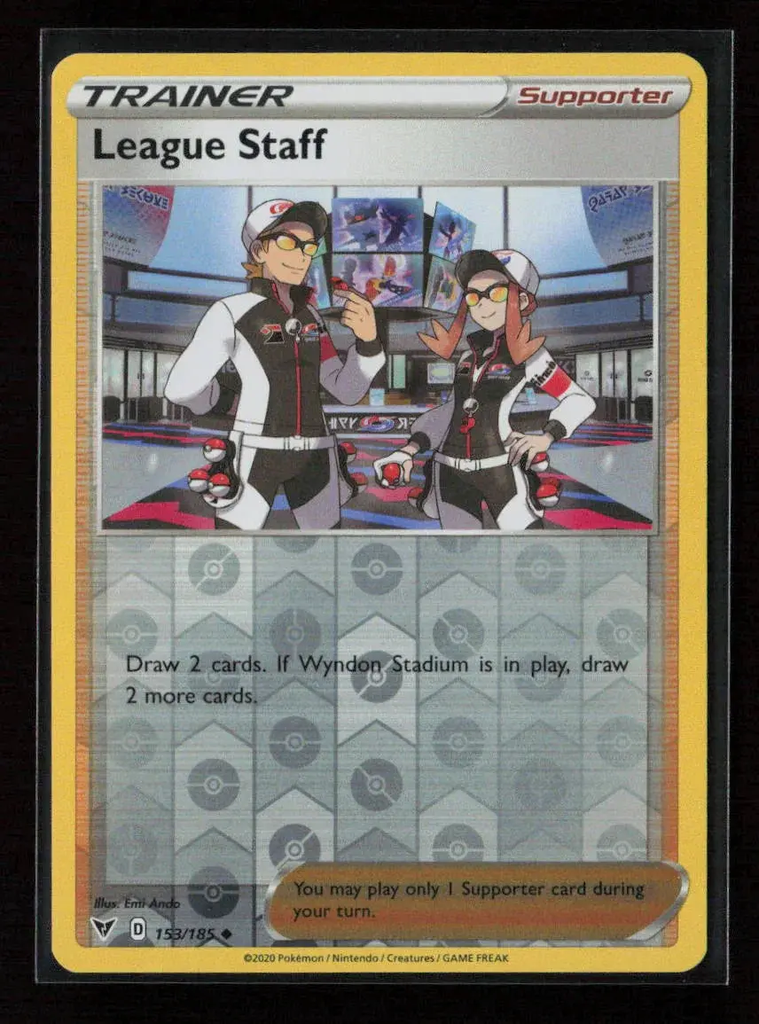 League Staff Uncommon Swsh04: Vivid Voltage 153/185 Lp 1