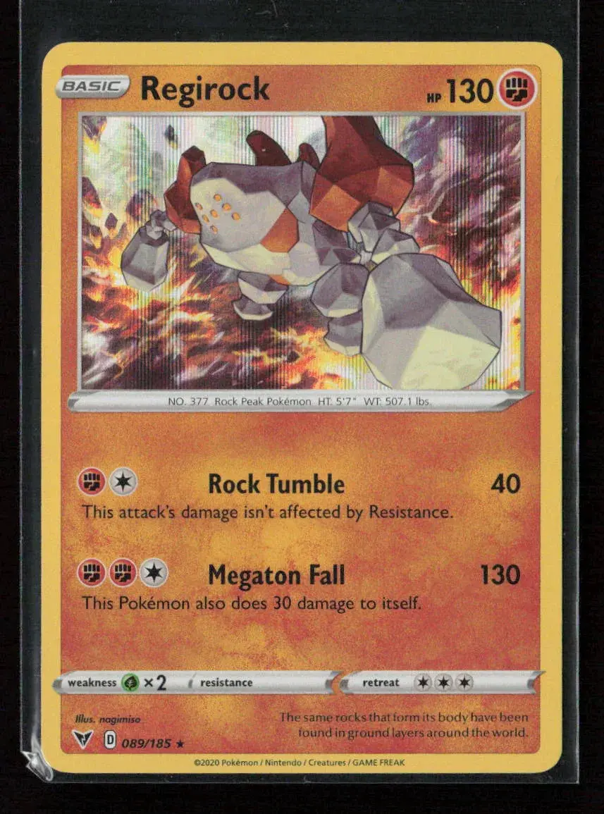 Regirock Holo Rare Swsh04: Vivid Voltage 089/185 Nm 1