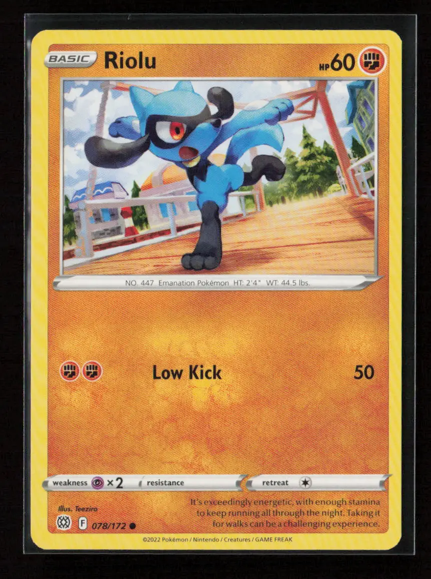 Riolu Common Swsh09: Brilliant Stars 078/172 Nm 1