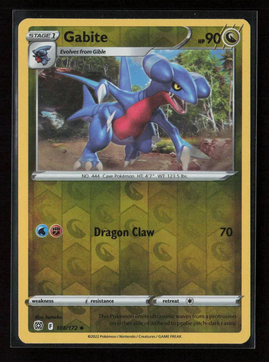 Gabite Uncommon Swsh09: Brilliant Stars 108/172 Nm 1