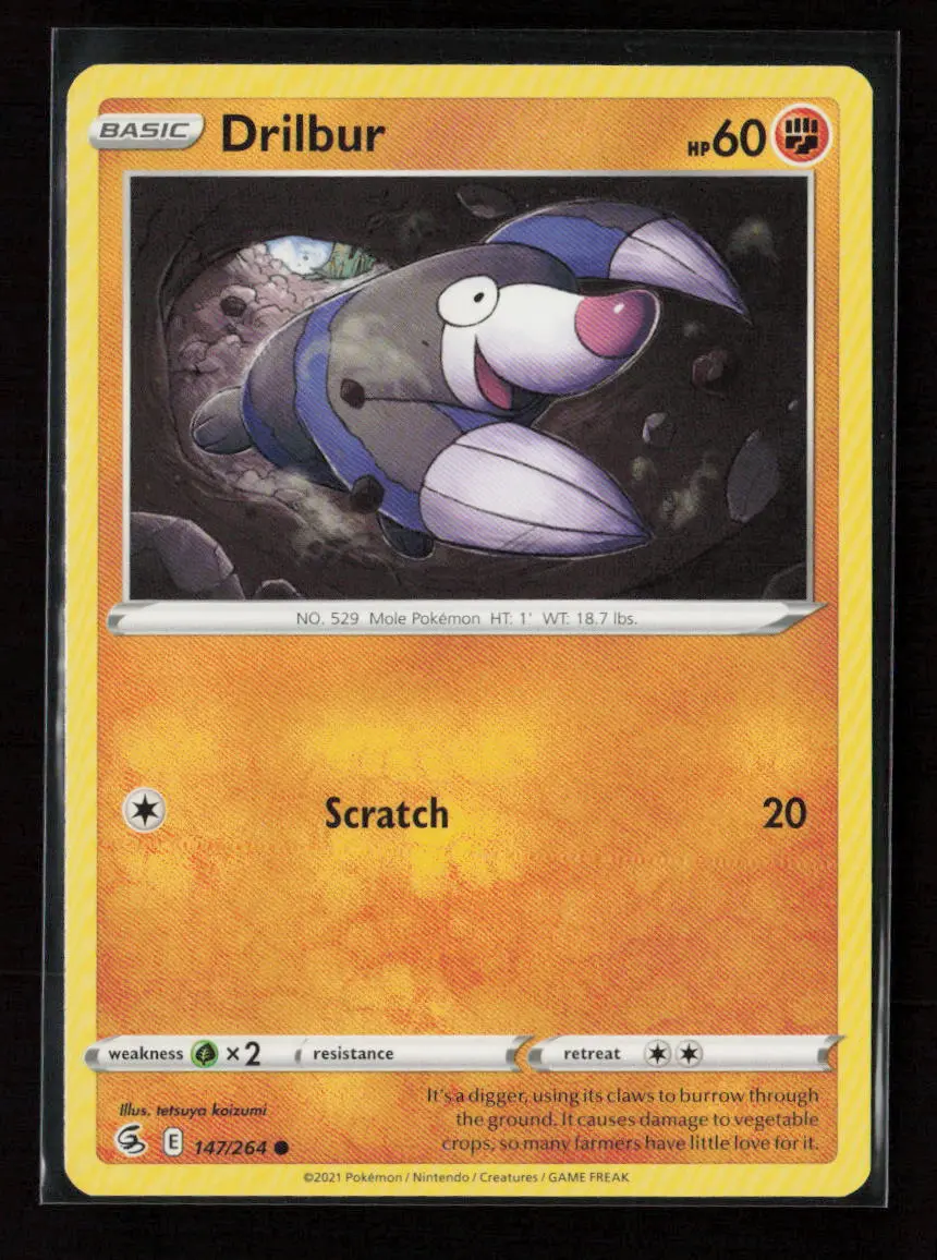 Drilbur Common Swsh08: Fusion Strike 147/264 Lp 1