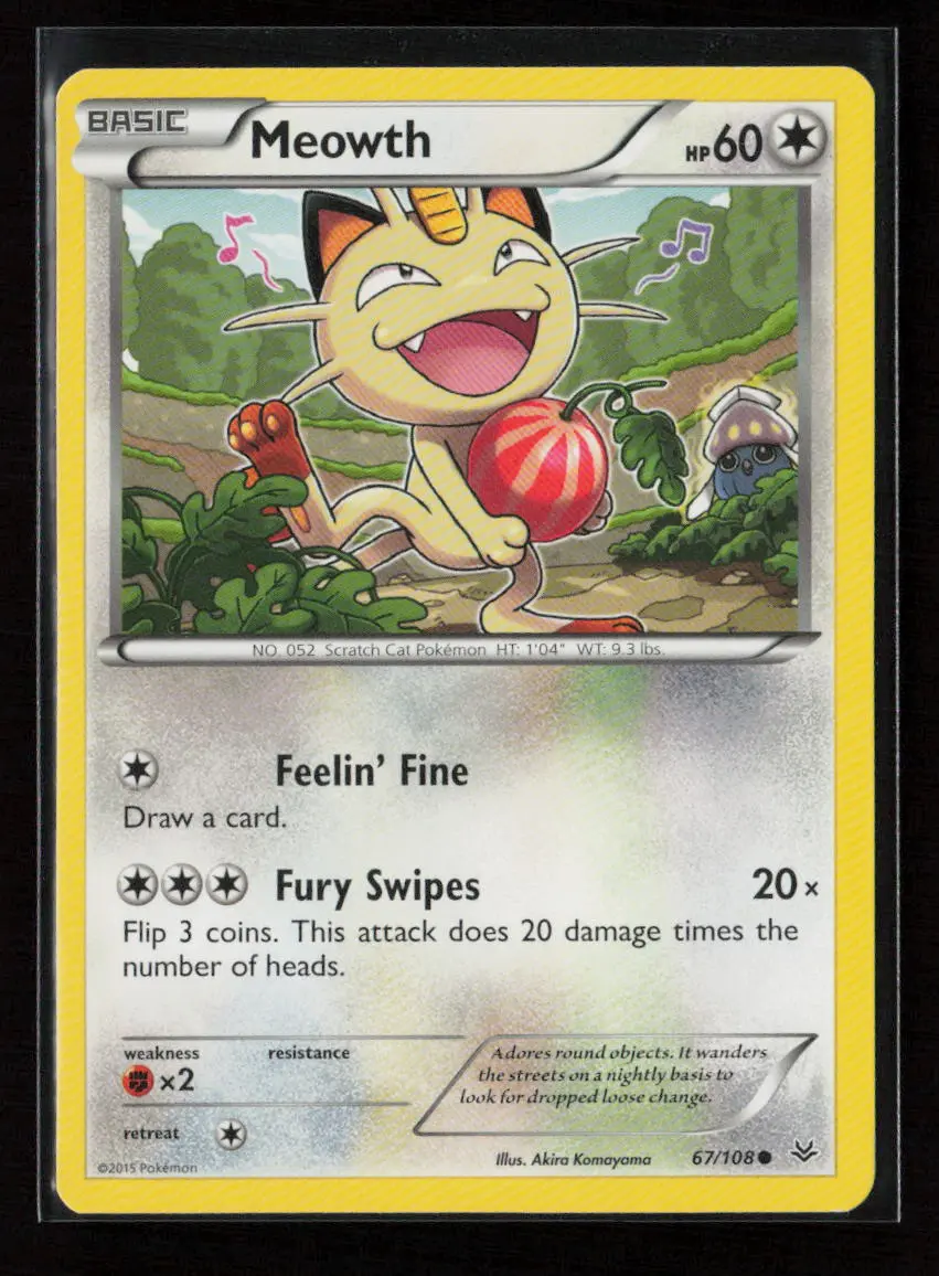 Meowth Common Xy - Roaring Skies 67/108 Lp 1