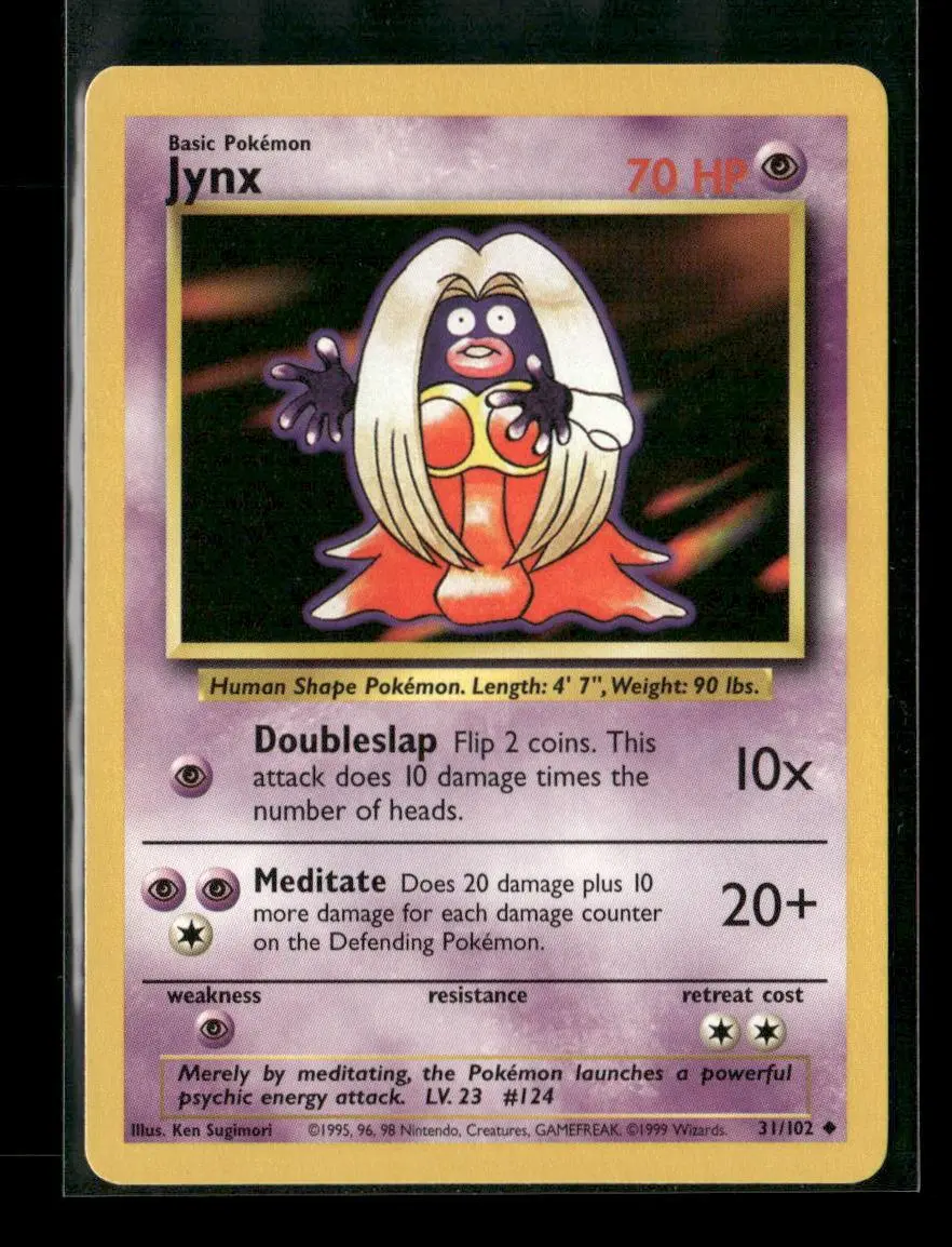Jynx Uncommon Base Set 031/102 Lp 1