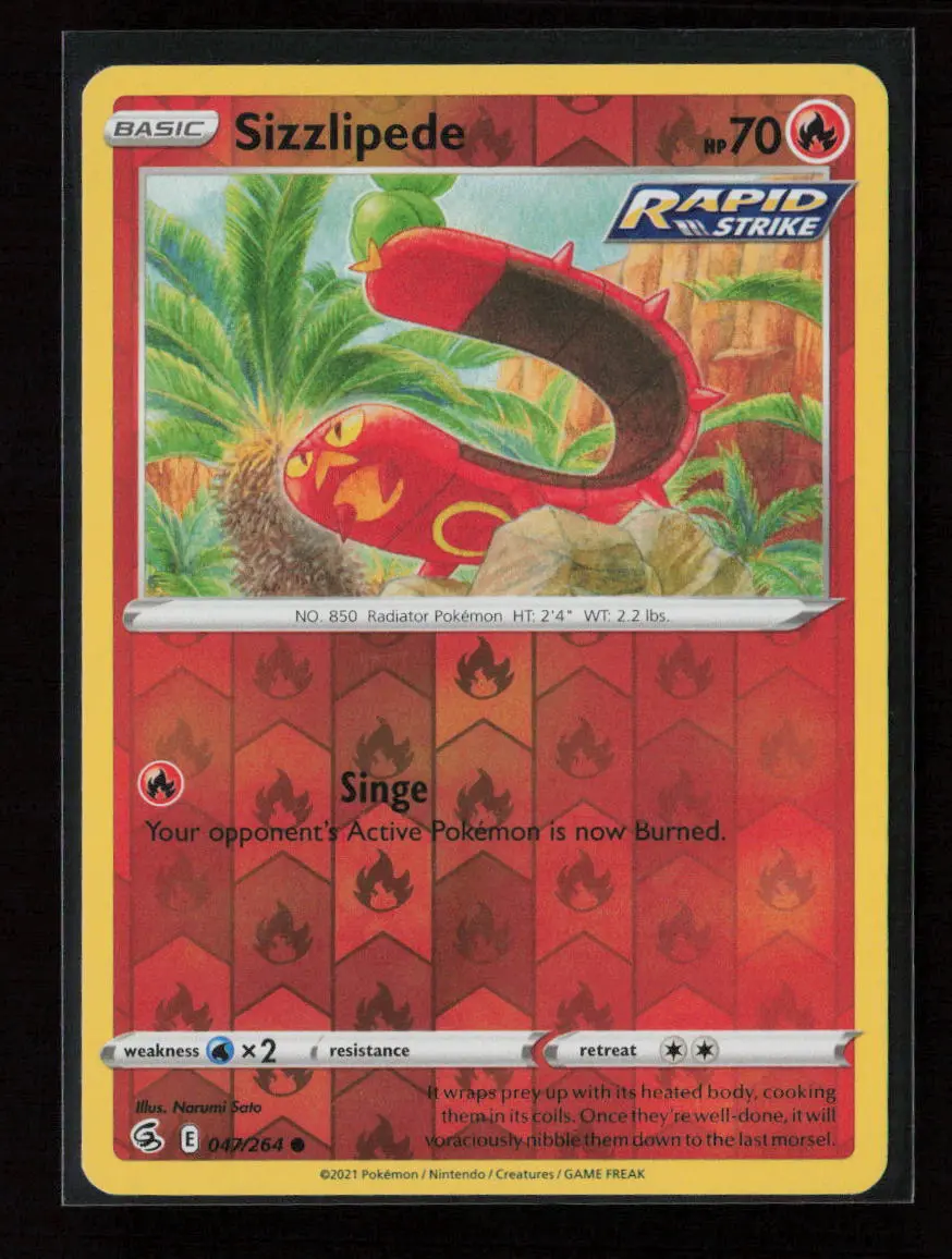 Sizzlipede (47) Common Swsh08: Fusion Strike 047/264 Nm 1