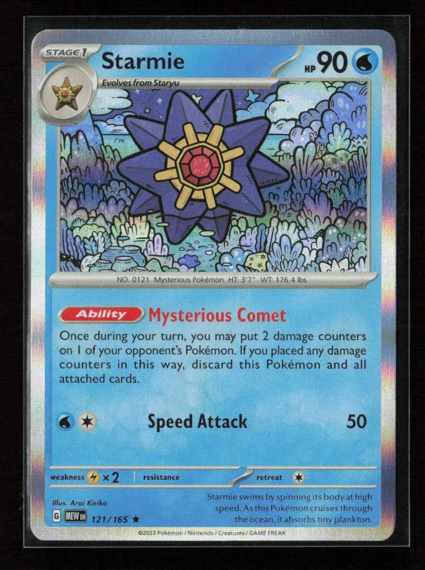 Starmie Rare Sv: Scarlet & Violet 151 121/165 Nm 1