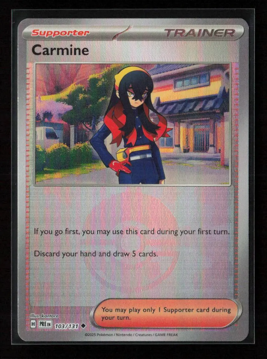Carmine (Poke Ball Pattern) Uncommon Sv: Prismatic Evolutions 103/131 Nm 1