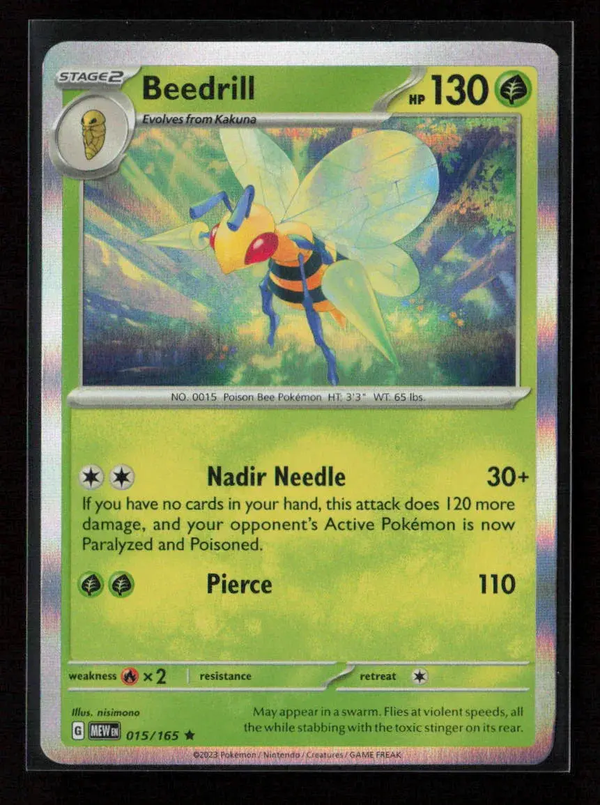 Beedrill Rare Sv: Scarlet & Violet 151 015/165 Nm 1