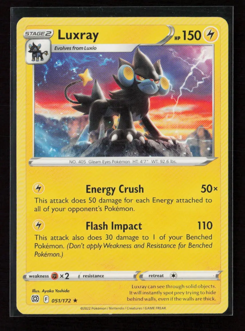 Luxray Rare Swsh09: Brilliant Stars 051/172 Lp 1