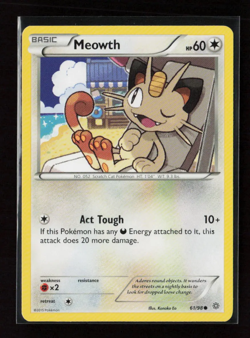 Meowth Common Xy - Ancient Origins 61/98 Lp 1