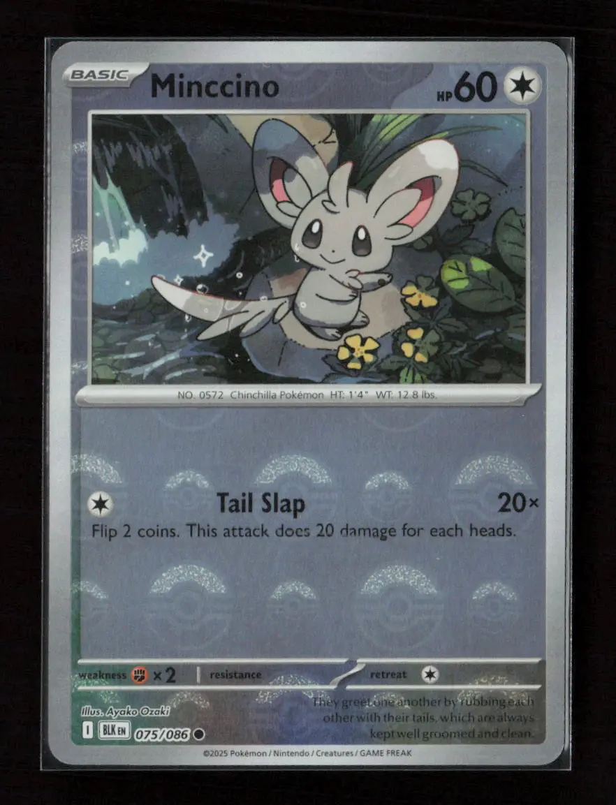 Minccino (Poke Ball Pattern) Common Sv: Black Bolt 075/086 Nm 1