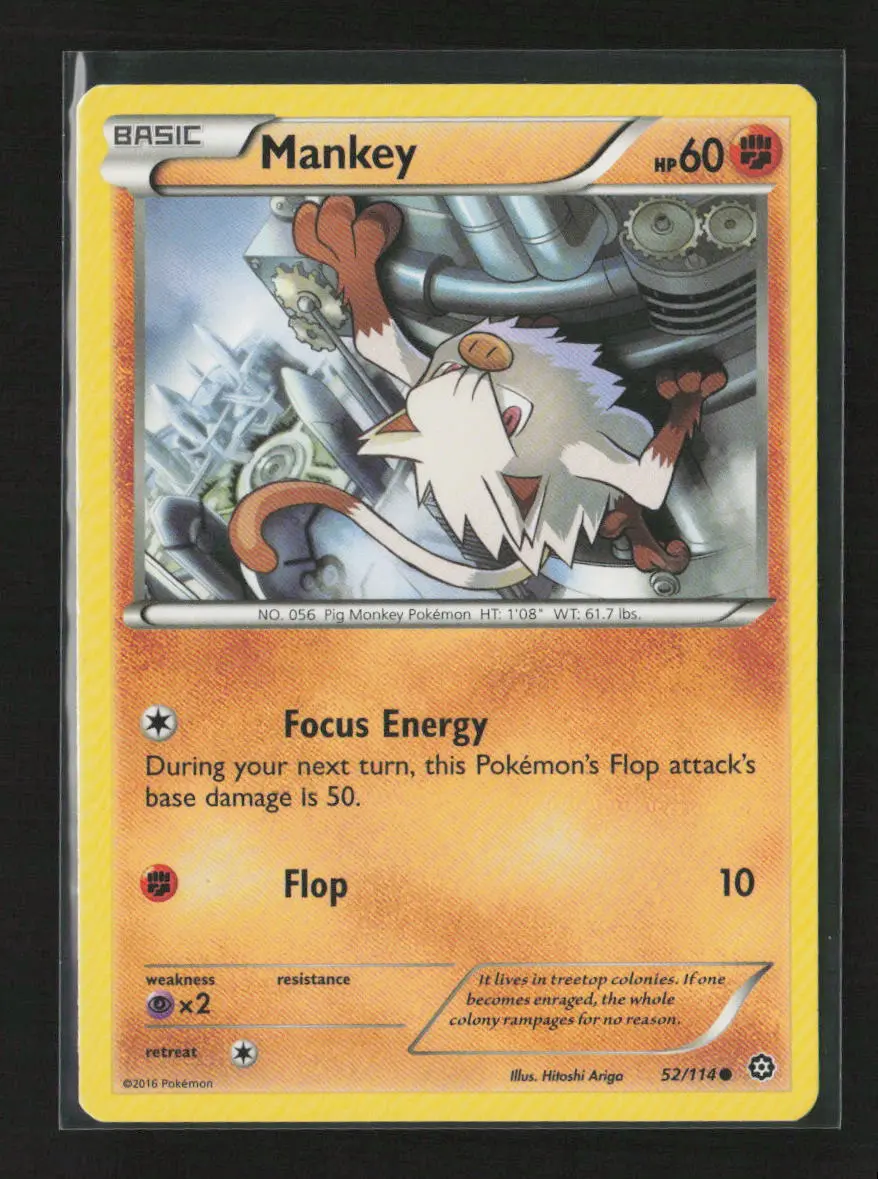 Mankey Common Xy - Steam Siege 52/114 Lp 1