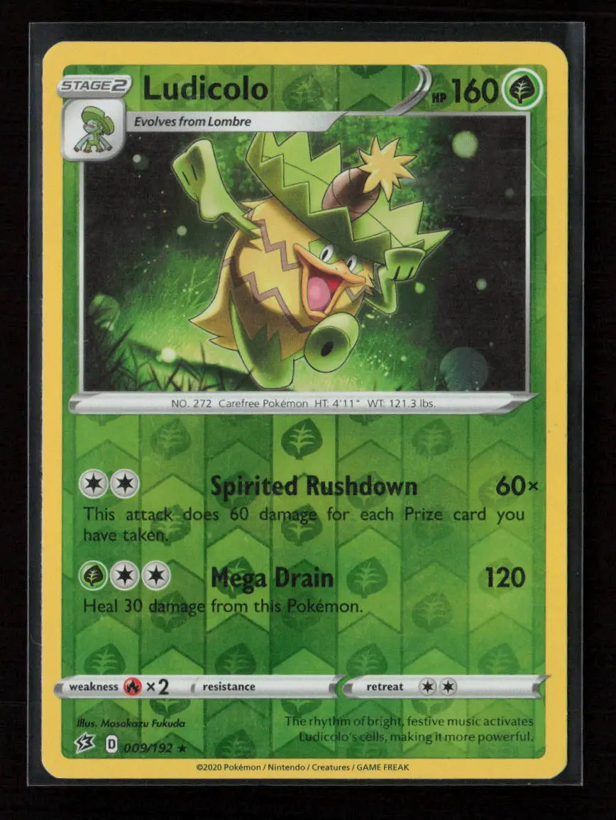 Ludicolo Rare Swsh02: Rebel Clash 009/192 Nm 1