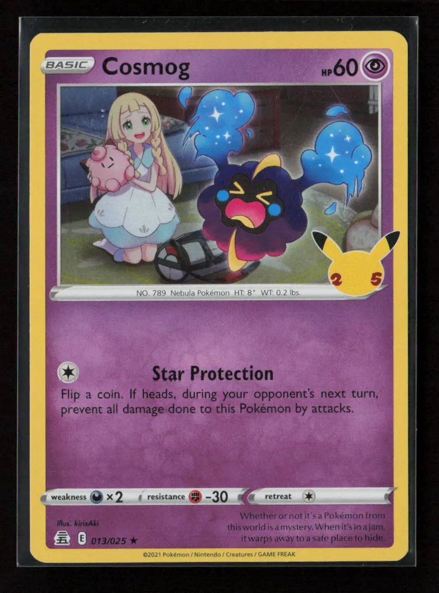 Cosmog Holo Rare Celebrations 013/025 Nm 1
