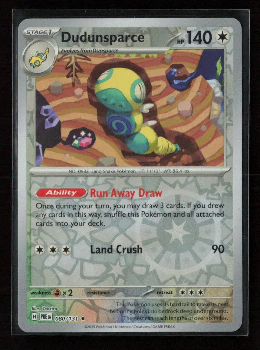 Dudunsparce Rare Sv: Prismatic Evolutions 080/131 Nm 1