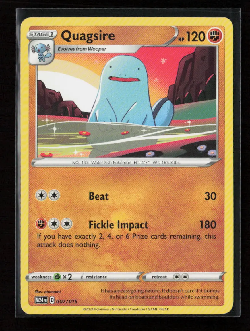Quagsire Promo Mcdonald's Promos 2024 007/015 Lp 1