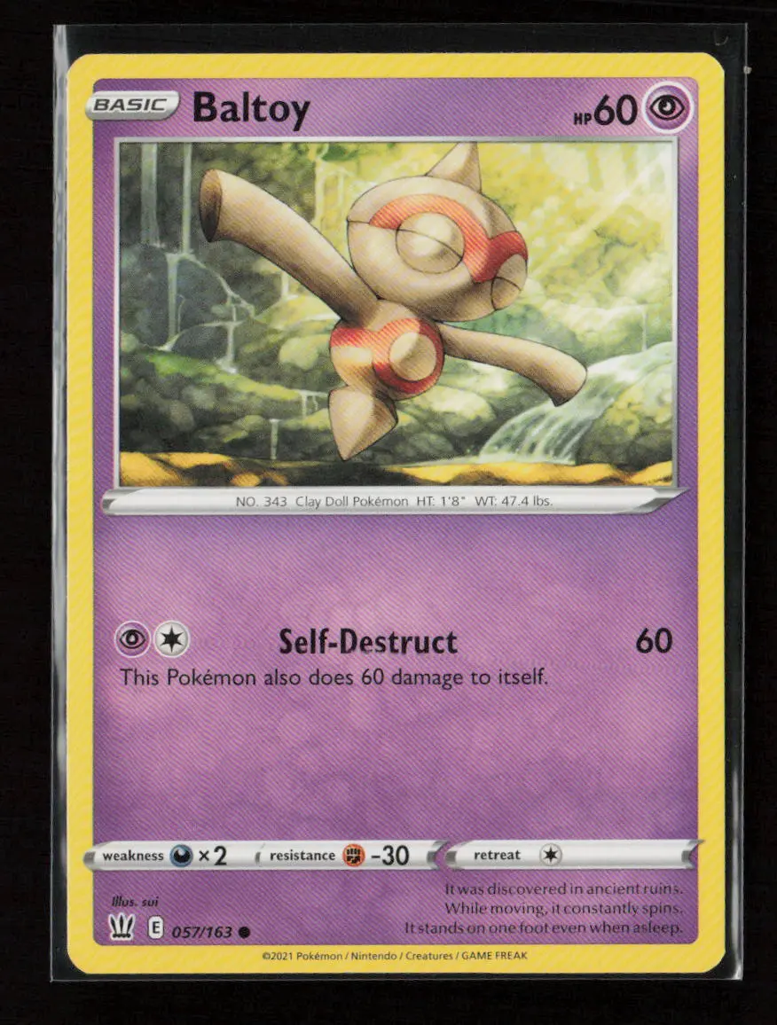 Baltoy Common Swsh05: Battle Styles 057/163 Lp 1