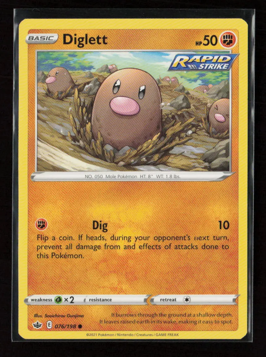 Diglett Common Swsh06: Chilling Reign 076/198 Lp 1
