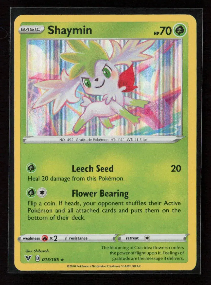 Shaymin Holo Rare Swsh04: Vivid Voltage 015/185 Nm 1