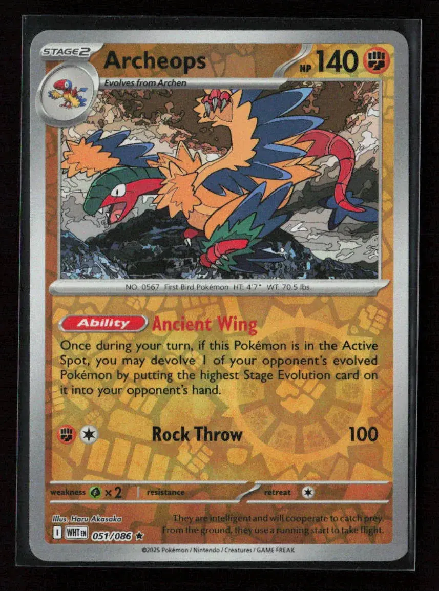 Archeops Rare Sv: White Flare 051/086 Nm 1