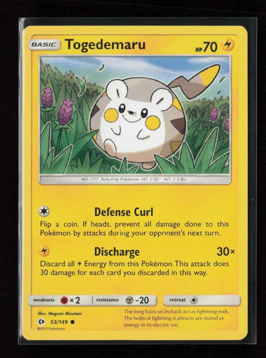 Togedemaru Common Sm Base Set 53/149 Lp 1