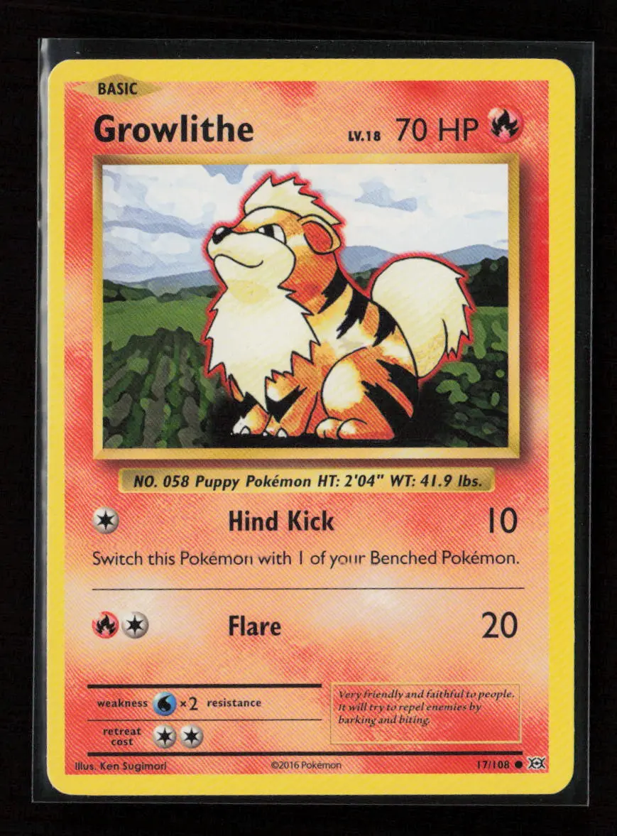 Growlithe Common Xy - Evolutions 17/108 Lp 1