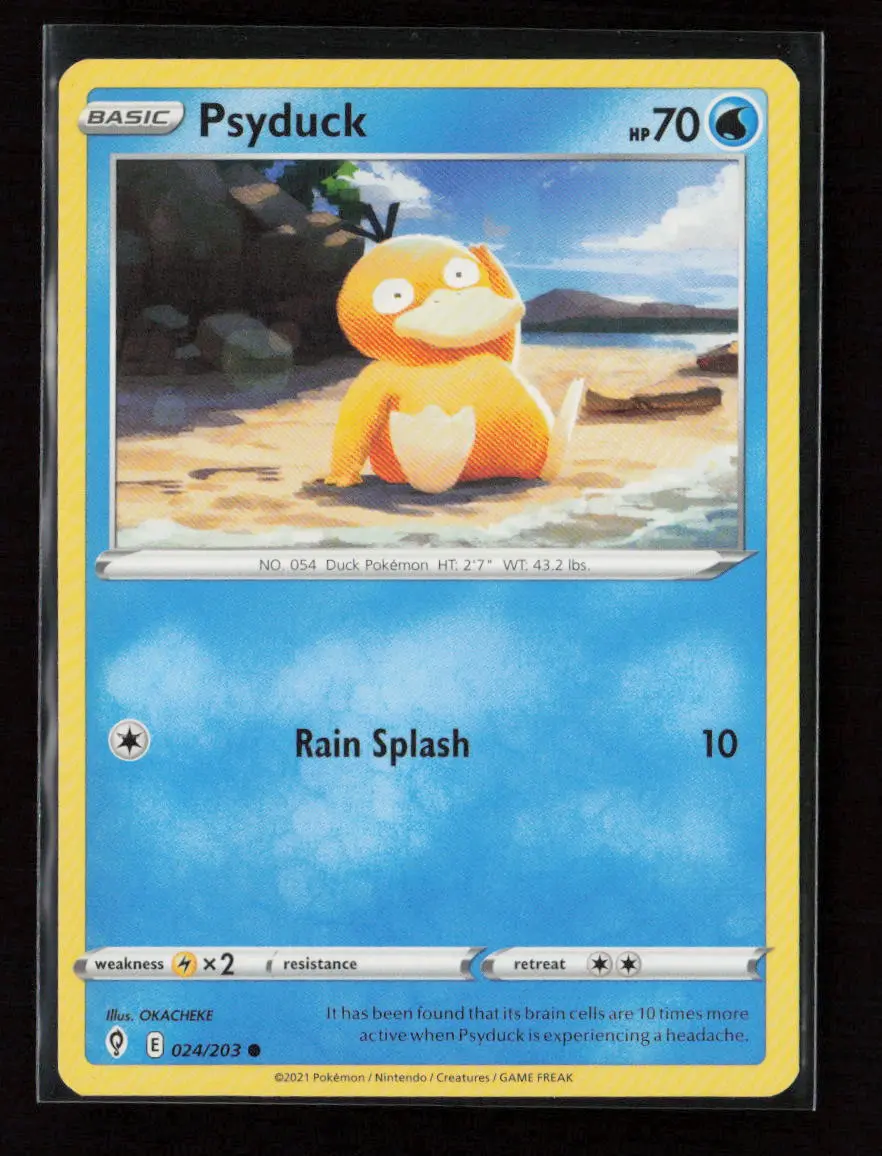 Psyduck Common Swsh07: Evolving Skies 024/203 Lp 1