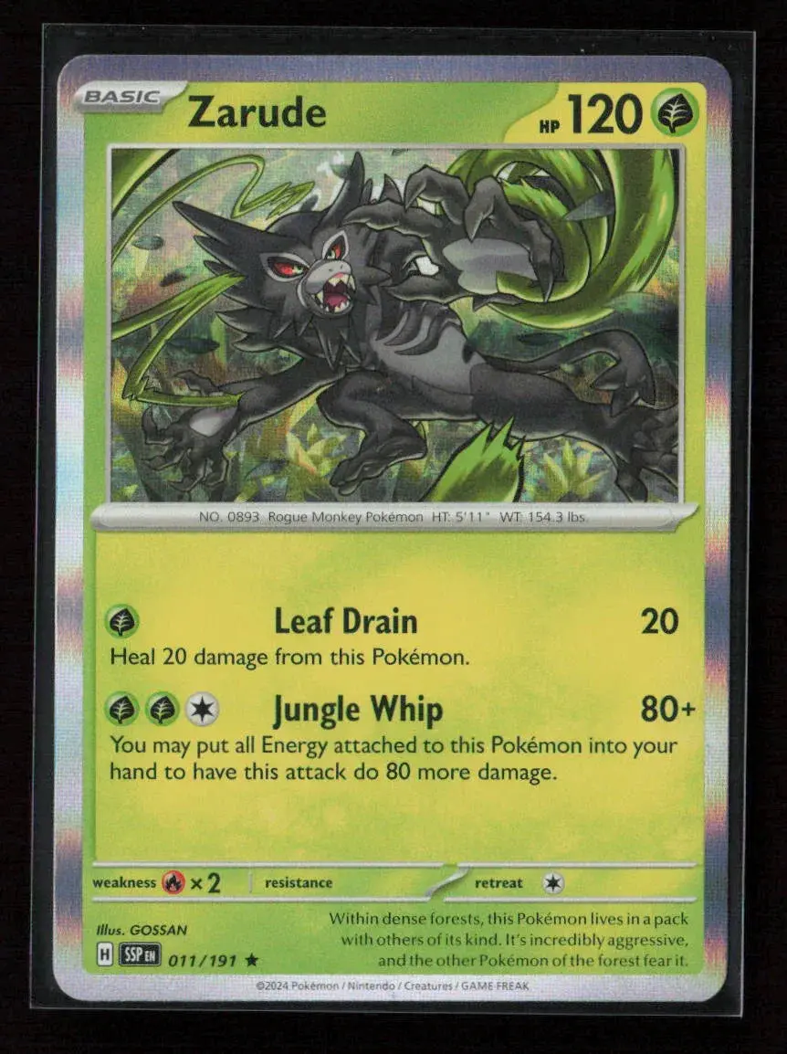 Zarude Rare Sv08: Surging Sparks 011/191 Nm 1