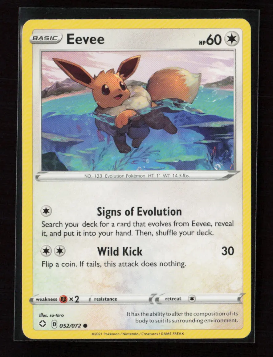 Eevee Common Shining Fates 052/072 Lp 1
