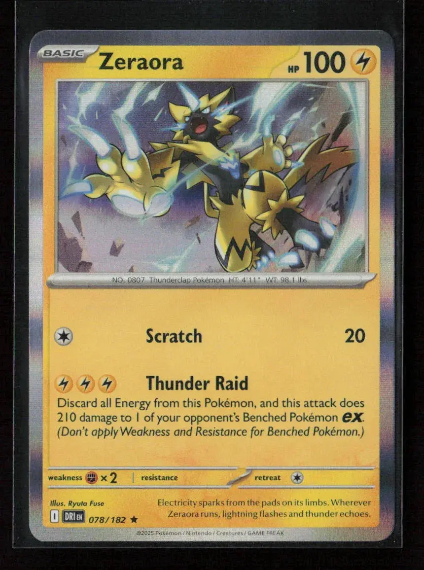 Zeraora Rare Sv10: Destined Rivals 078/182 Nm 1
