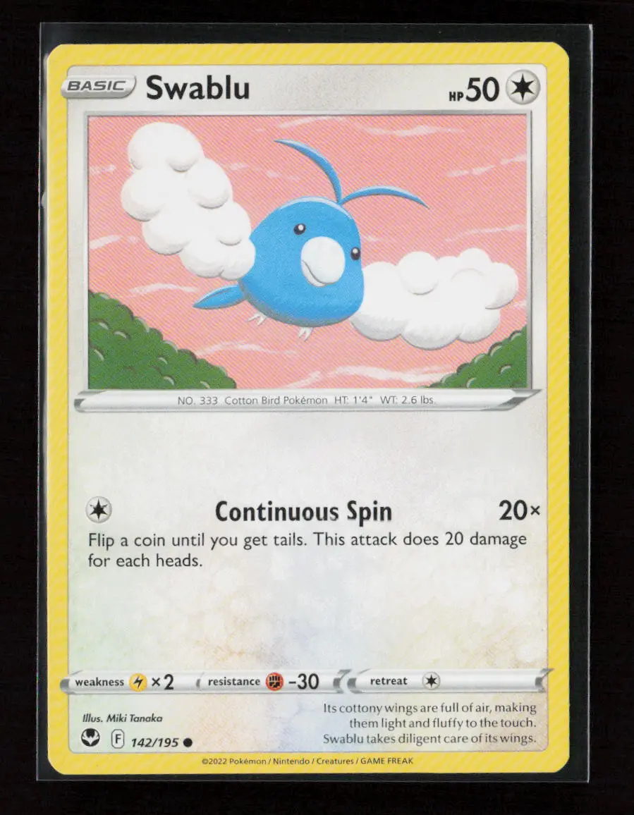 Swablu Common Swsh12: Silver Tempest 142/195 Lp 1
