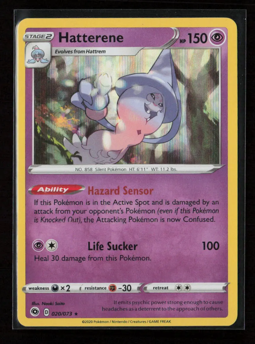 Hatterene Holo Rare Champion's Path 20/73 Nm 1