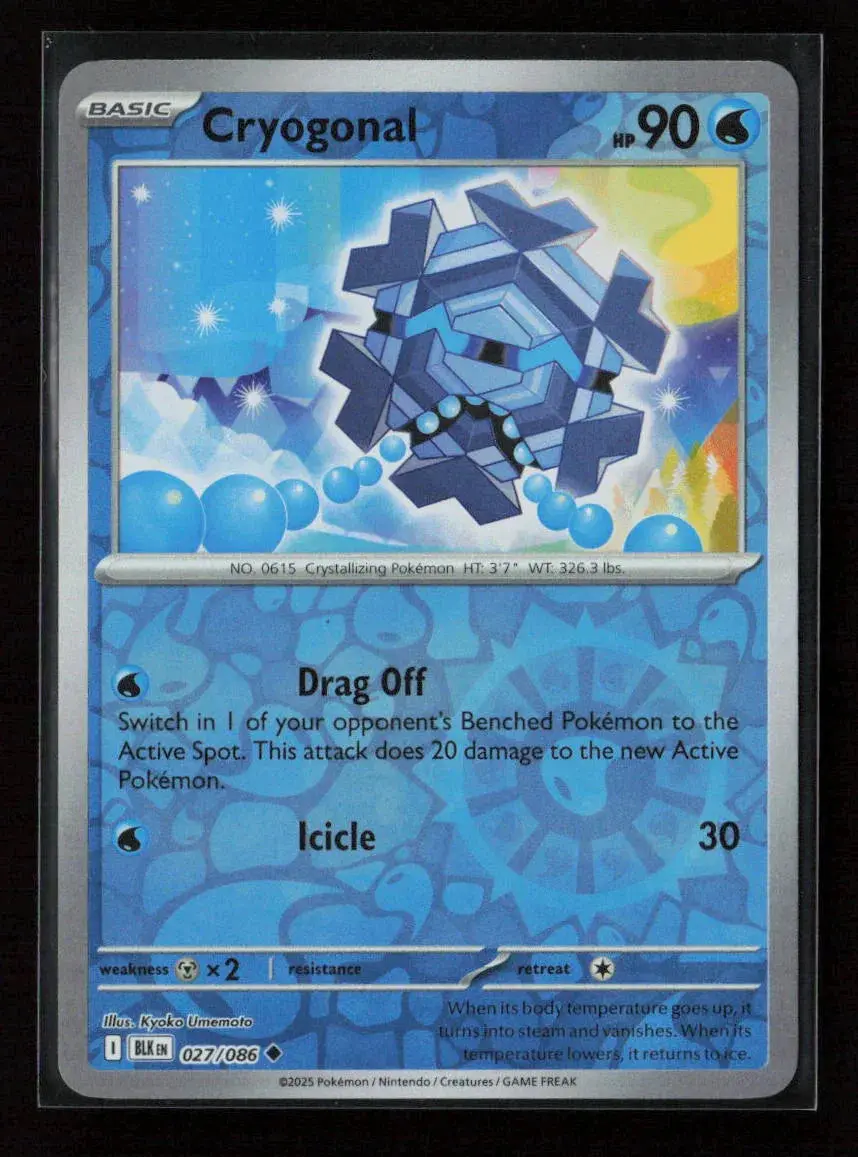 Cryogonal Uncommon Sv: Black Bolt 027/086 Nm 1