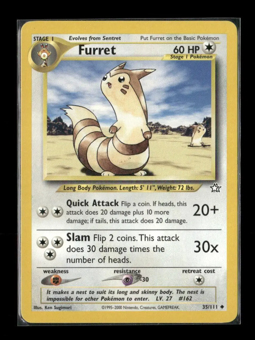 Furret Uncommon Neo Genesis 035/111 Lp 1
