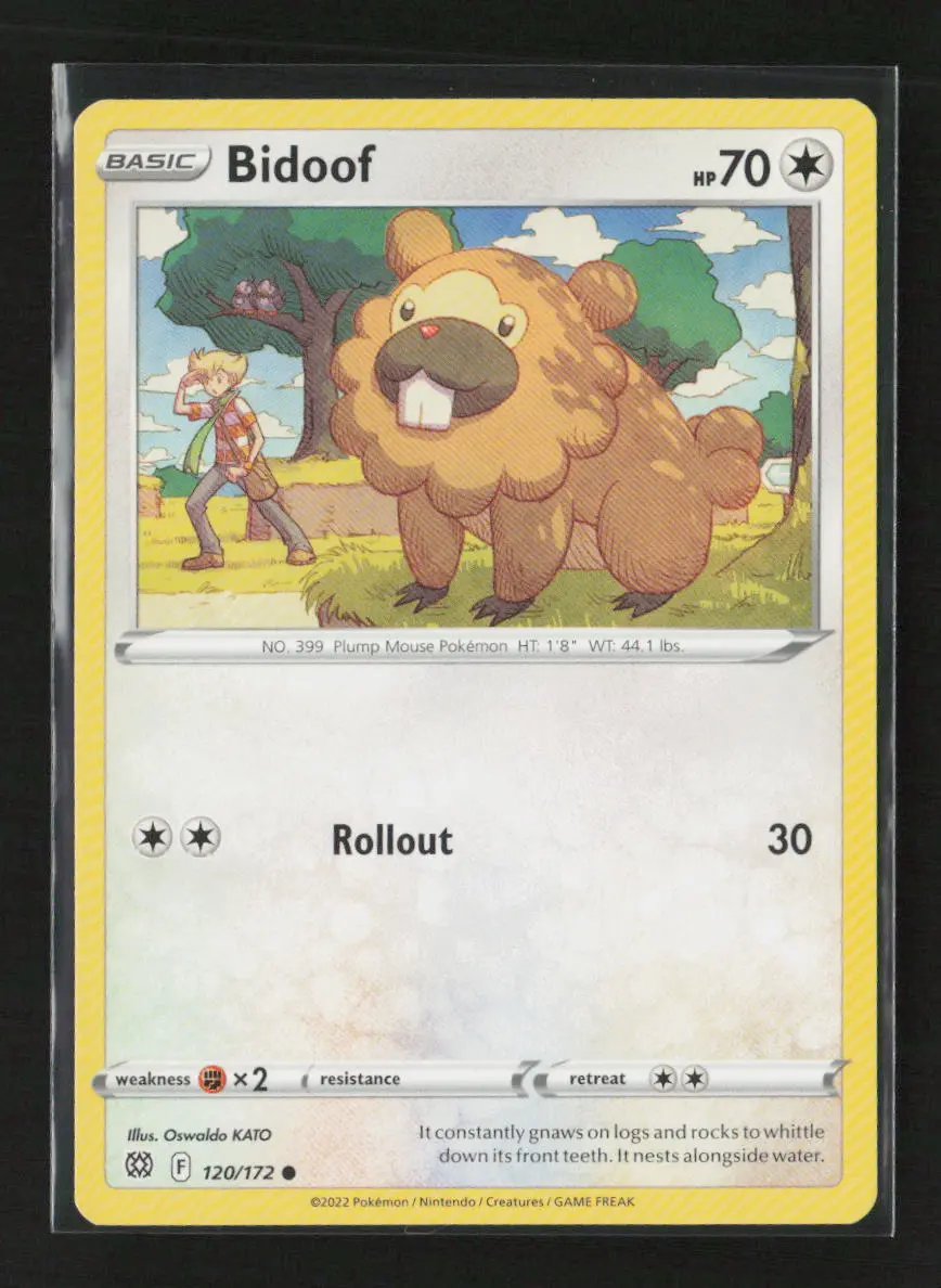 Bidoof Common Swsh09: Brilliant Stars 120/172 Lp 1