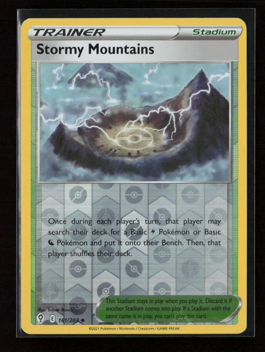Stormy Mountains Uncommon Swsh07: Evolving Skies 161/203 Nm 1