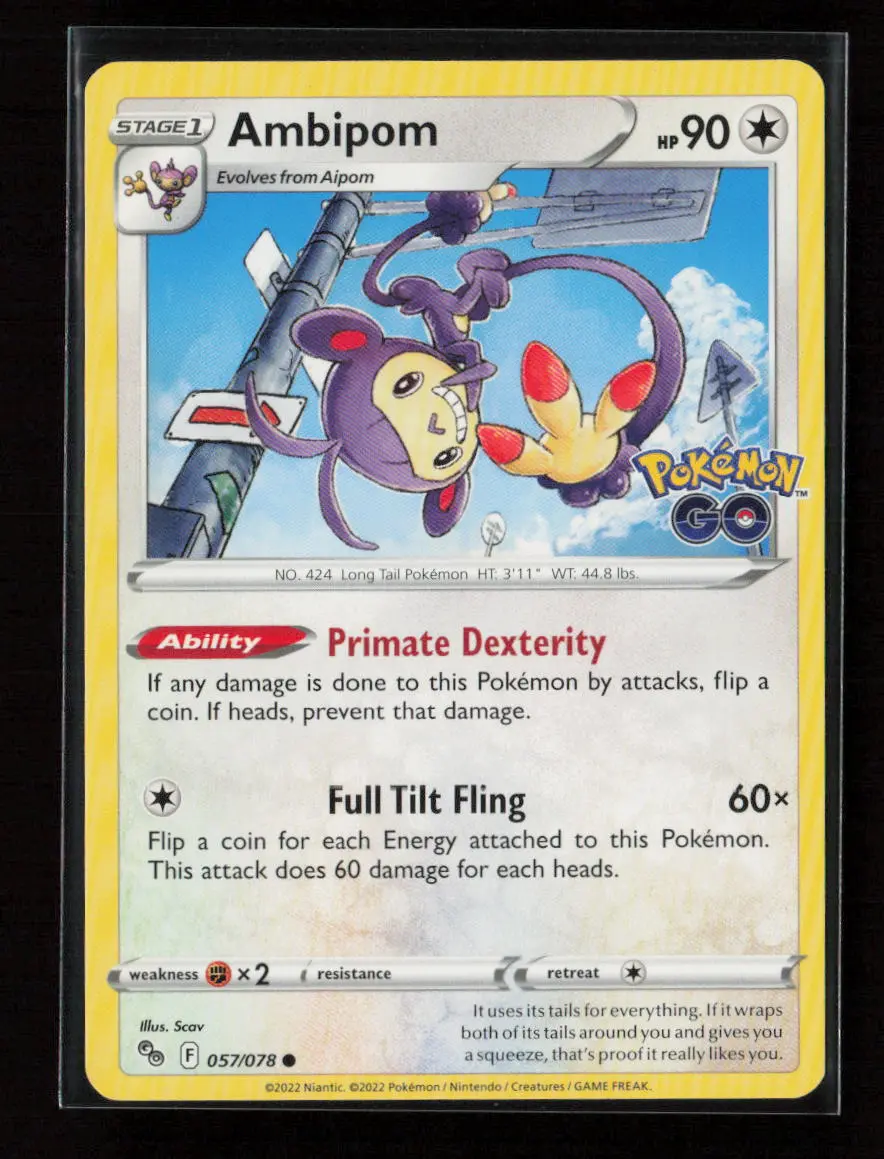 Ambipom Common Pokemon Go 057/078 Lp 1