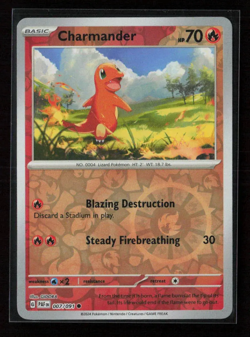 Charmander - Common Sv: Paldean Fates 007/091 Nm 1
