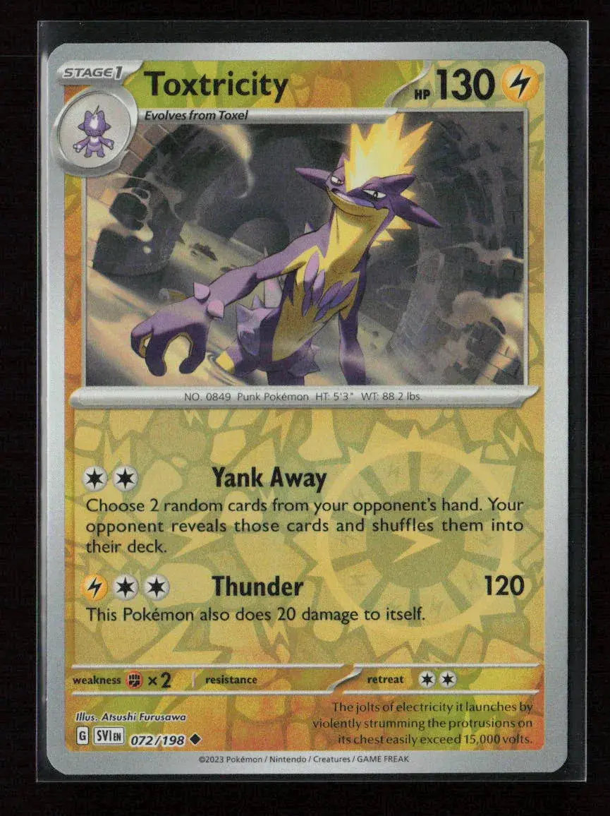 Toxtricity Uncommon Sv01: Scarlet & Violet Base Set 072/198 Nm 1