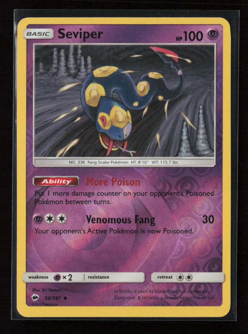 Seviper Uncommon Sm - Burning Shadows 50/147 Nm 1
