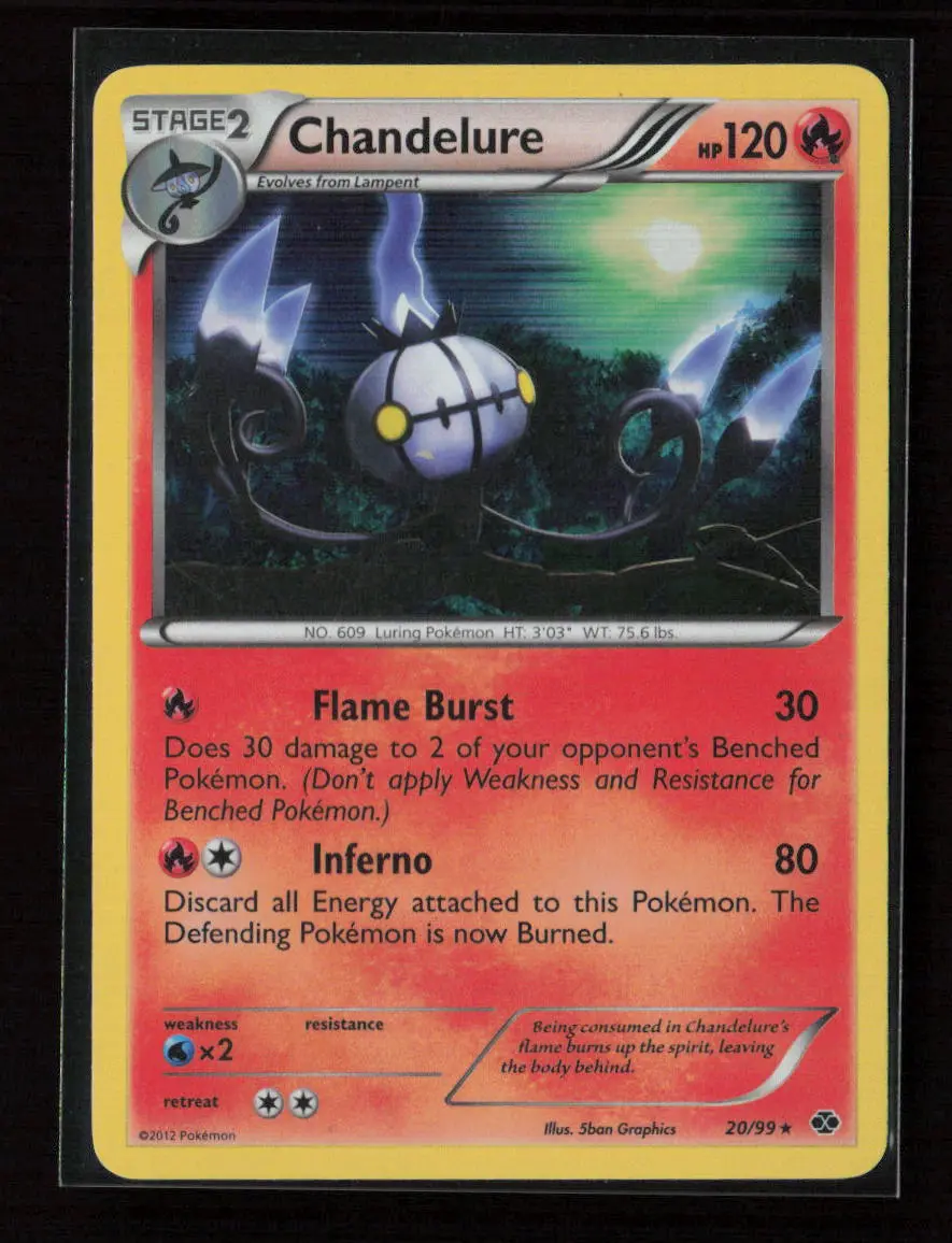 Chandelure Holo Rare Next Destinies 20/99 Lp 1