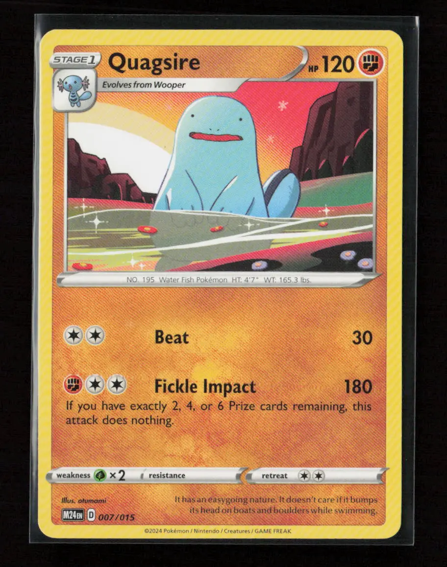 Quagsire Promo Mcdonald's Promos 2024 007/015 Lp 1