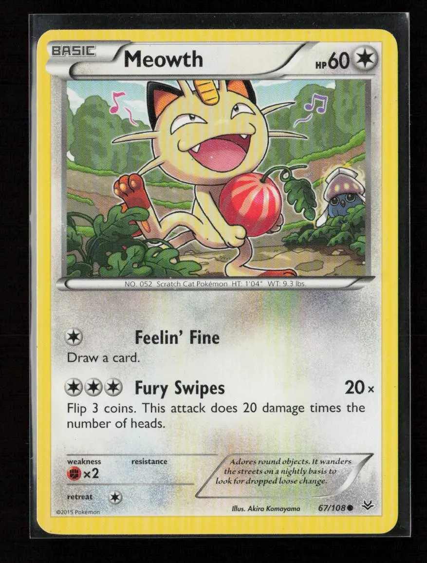 Meowth Common Xy - Roaring Skies 67/108 Lp 1