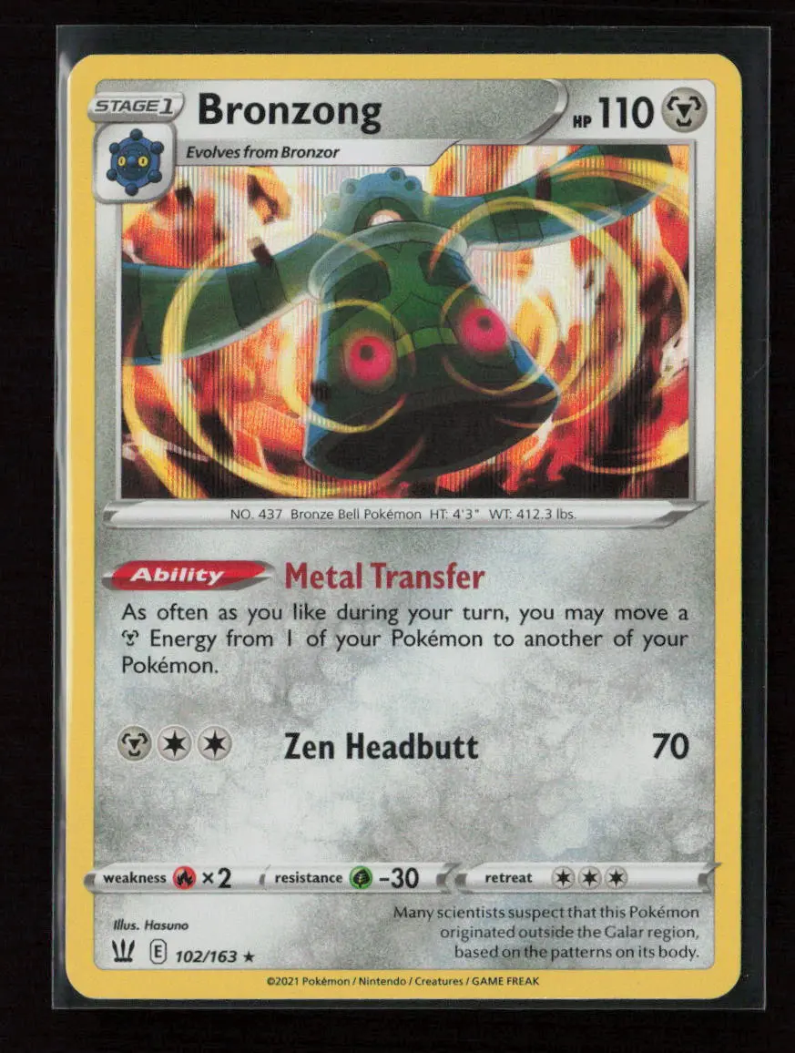Bronzong Holo Rare Swsh05: Battle Styles 102/163 Nm 1