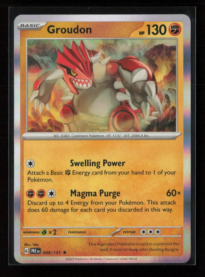 Groudon Rare Sv: Prismatic Evolutions 049/131 Nm 1